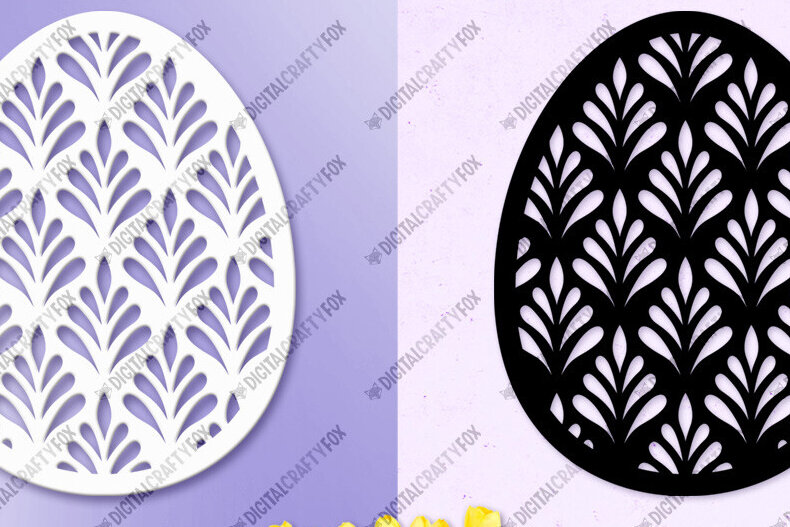 Σετ των 3 Intra απο ξύλο plywood 3mm-4mm πάχος - Πασχαλινό αυγό Κόψιμο χαρτιού ,  αυγών Δίασταση 6x6 cm INTRAFABR-115499050