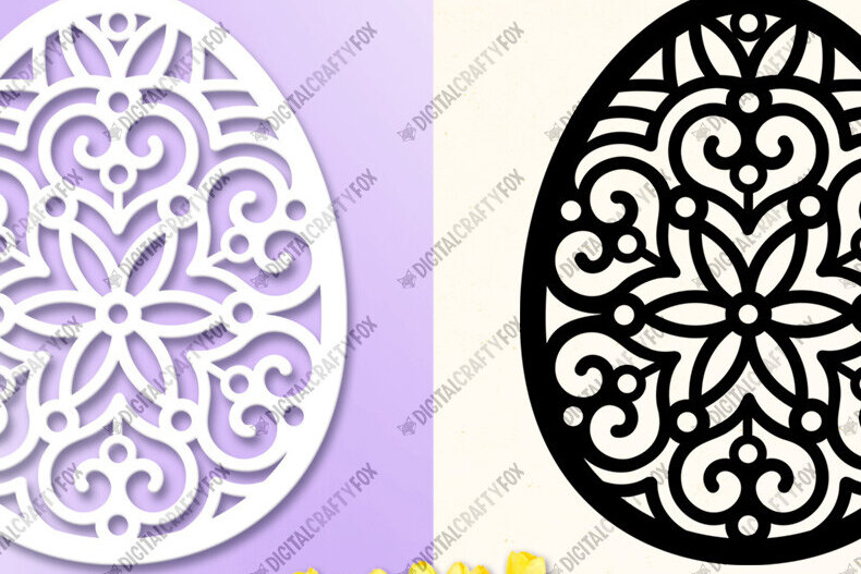 Σετ των 3 Intra απο ξύλο plywood 3mm-4mm πάχος - Πασχαλινό αυγό Κόψιμο χαρτιού ,  αυγών Δίασταση 6x6 cm INTRAFABR-114837281