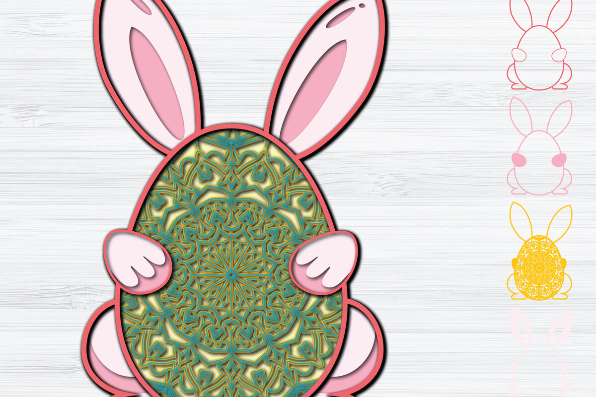 Σετ των 2 Intra απο ξύλο plywood 3mm-4mm πάχος - Πασχαλινό αυγό Κόψιμο χαρτιού  Δίασταση 1200x1200 cm INTRAFABR-25292023