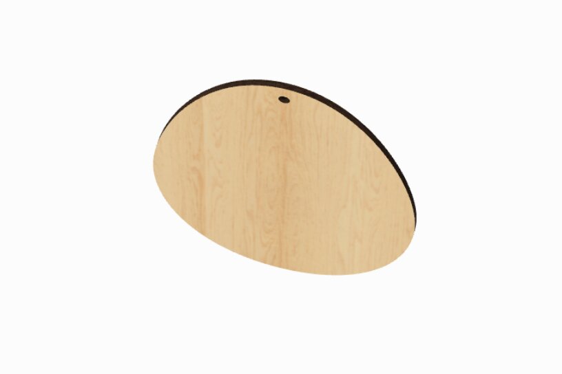 Σετ των 2 Intra απο ξύλο plywood 3mm-4mm πάχος - Αρχεία  κοπής με λέιζερ Πασχαλινό αυγό Δίασταση 12x15 cm INTRAFABR-117680879
