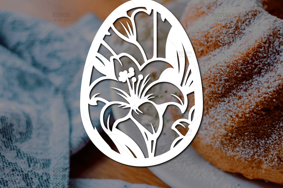 Σετ των 2 Intra απο ξύλο plywood 3mm-4mm πάχος - Πασχαλινό αυγό  I Σχέδιο  κοπής χαρτιού Δίασταση 15x15 cm INTRAFABR-115494371