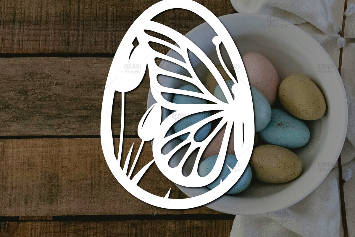 Σετ των 2 Intra απο ξύλο plywood 3mm-4mm πάχος - Πασχαλινό αυγό  I Σχέδιο  κοπής χαρτιού Δίασταση 15x15 cm INTRAFABR-115494090