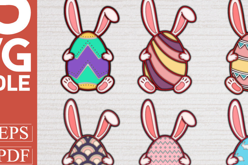 Σετ των 2 Intra απο ξύλο plywood 3mm-4mm πάχος - Προσφορά Πασχαλινών Αυγών 3D  Mega Bundle Δίασταση 15x15 cm INTRAFABR-60826840