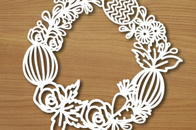 Σετ των 2 Intra απο ξύλο plywood 3mm-4mm πάχος - Πασχαλινά Στεφάνι Ξύλινο  1450 Δίασταση 15x15 cm INTRAFABR-116191327