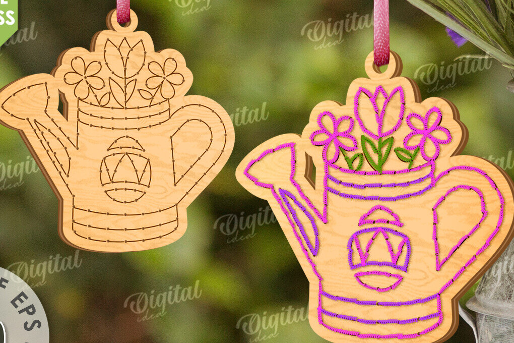 Σετ των 2 Intra απο ξύλο plywood 3mm-4mm πάχος - Πασχαλινά κενά κεντήματα με λέιζερ Δίασταση 15x15 cm INTRAFABR-117659877