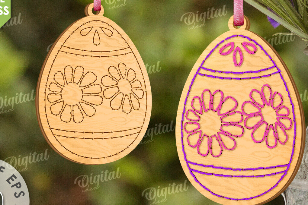 Σετ των 3 Intra απο ξύλο plywood 3mm-4mm πάχος - Πασχαλινά κενά κεντήματα με λέιζερ Δίασταση 15x15 cm INTRAFABR-117659805