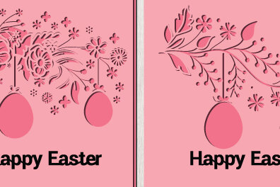 Intra απο ξύλο plywood 3mm-4mm πάχος - Πασχαλινή Δωροκάρτα   1440 Δίασταση 15x15 cm INTRAFABR-116068015