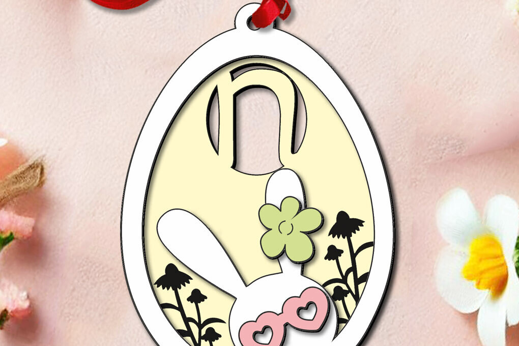 Σετ των 3 Intra απο ξύλο plywood 3mm-4mm πάχος - Πασχαλινό δώρο  Letter N Bunny Egg Laser Δίασταση 6x6 cm INTRAFABR-118766289