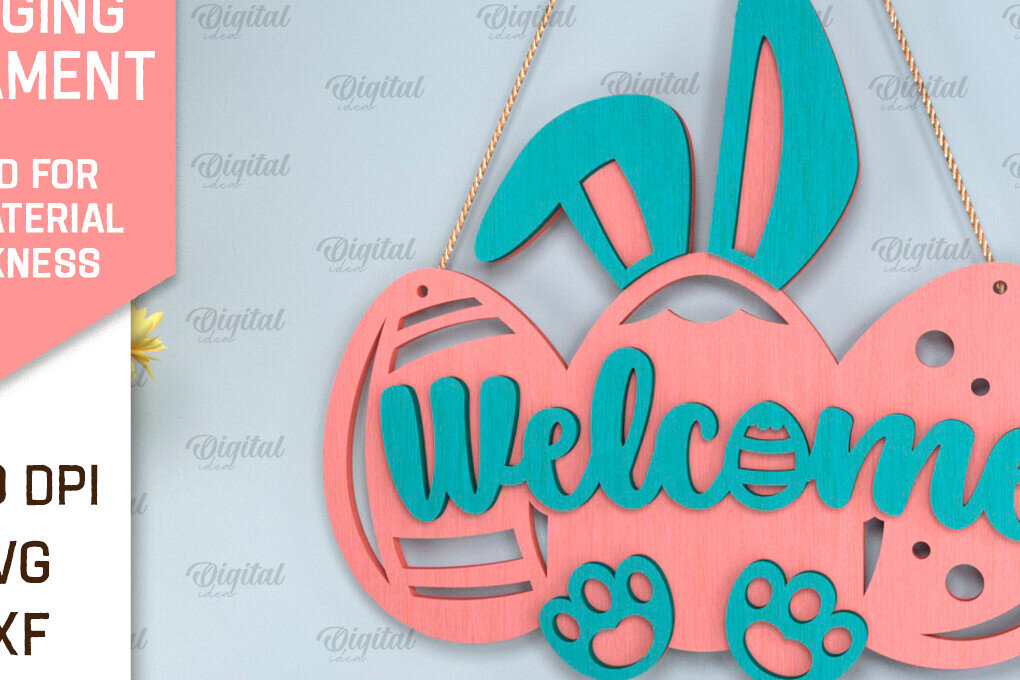 Σετ των 3 Intra απο ξύλο plywood 3mm-4mm πάχος - Πασχαλινό Κρεμαστό στολίδι με λέιζερ Δίασταση 6x6 cm INTRAFABR-93078311