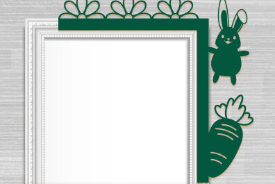 Σετ των 2 Intra απο ξύλο plywood 3mm-4mm πάχος - Πασχαλινό Laser Cut Door Corner . Δίασταση 15x15 cm INTRAFABR-66078350