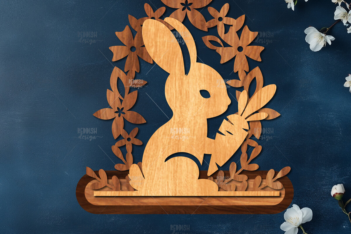 Intra απο ξύλο plywood 3mm-4mm πάχος - Πασχαλινή βάση κοπής με λέιζερ  Δίασταση 15x15 cm INTRAFABR-117472967