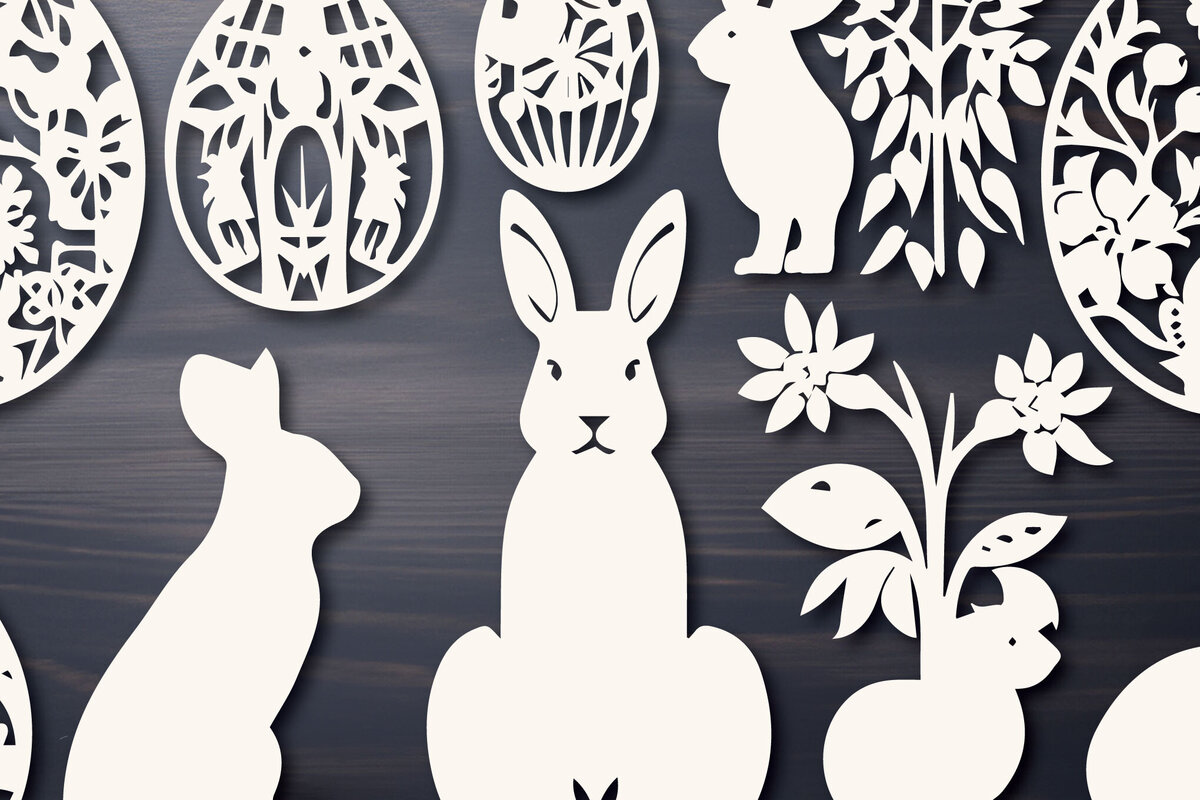 Σετ των 3 Intra απο ξύλο plywood 3mm-4mm πάχος - Πασχαλινό Laser Cut  Bundle Δίασταση 4x4 cm INTRAFABR-89337816