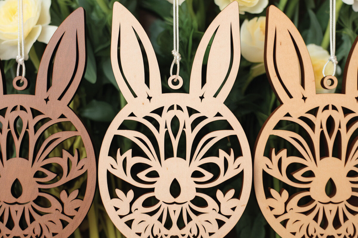 Σετ των 3 Intra απο ξύλο plywood 3mm-4mm πάχος - Πασχαλινό Laser Cut  Bundle Δίασταση 4x4 cm INTRAFABR-89338314