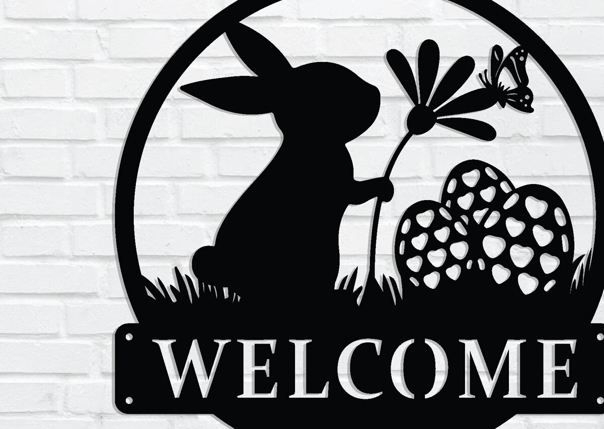 Σετ των 2 Intra απο ξύλο plywood 3mm-4mm πάχος - Πασχαλινή μεταλλική πινακίδα,  κοπής με λέιζερ τοίχου Δίασταση 15x15 cm INTRAFABR-90073699