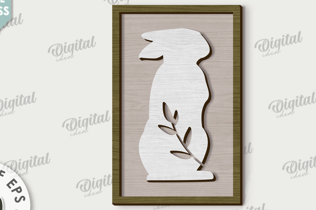 Σετ των 2 Intra απο ξύλο plywood 3mm-4mm πάχος - Πασχαλινή Μίνι πινακίδα . Πασχαλινή διακόσμηση Δίασταση 15x15 cm INTRAFABR-115757530