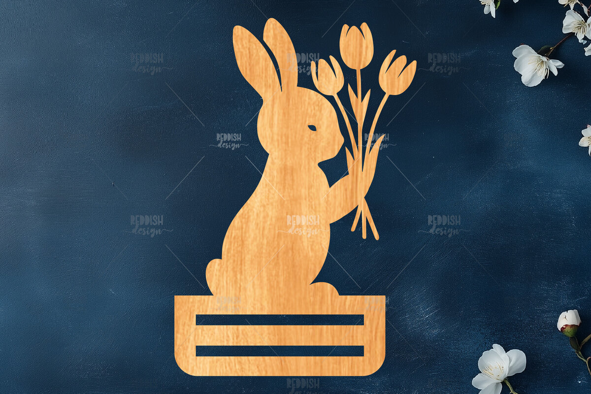 Σετ των 2 Intra απο ξύλο plywood 3mm-4mm πάχος - Πασχαλινό κλιπ χρημάτων Laser Cut  Δίασταση 15x15 cm INTRAFABR-117800433