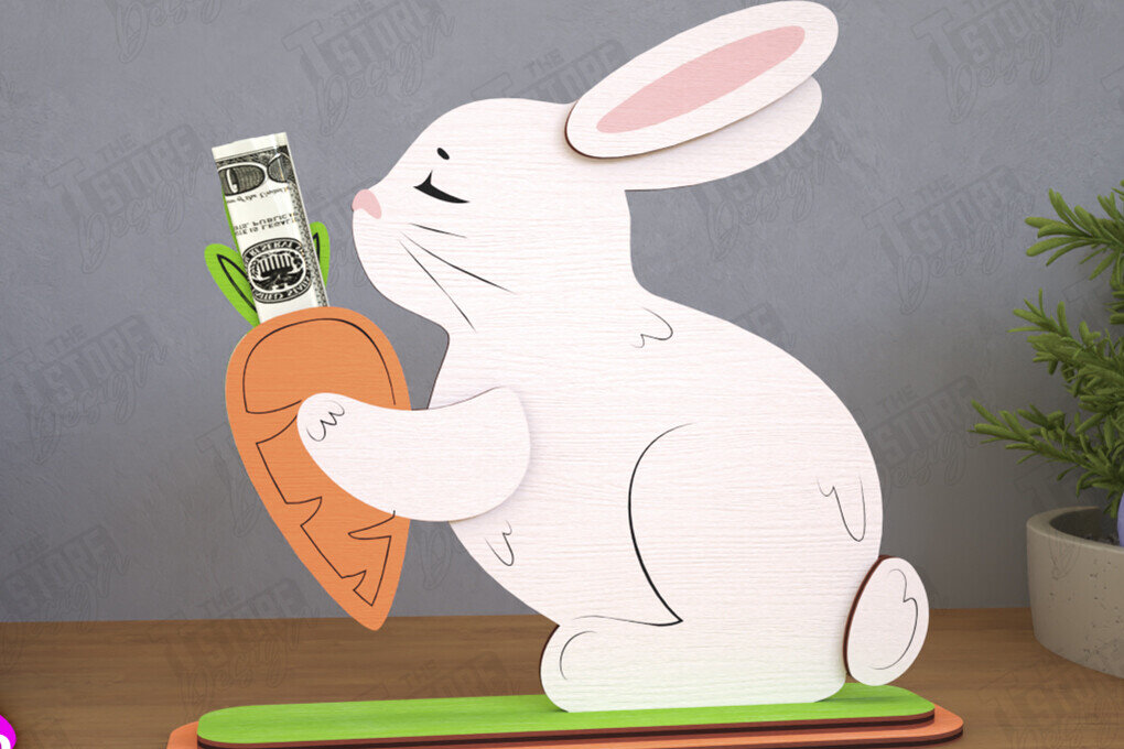 Σετ των 3 Intra απο ξύλο plywood 3mm-4mm πάχος - Πασχαλινός Χρηματοφύλακας | Ευχετήρια κάρτα |CNC Δίασταση 15x15 cm INTRAFABR-117957393