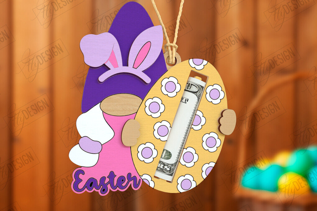 Σετ των 2 Intra απο ξύλο plywood 3mm-4mm πάχος - Πασχαλινός Χρηματοφύλακας | Ευχετήριες κάρτες Δίασταση 15x15 cm INTRAFABR-115496373