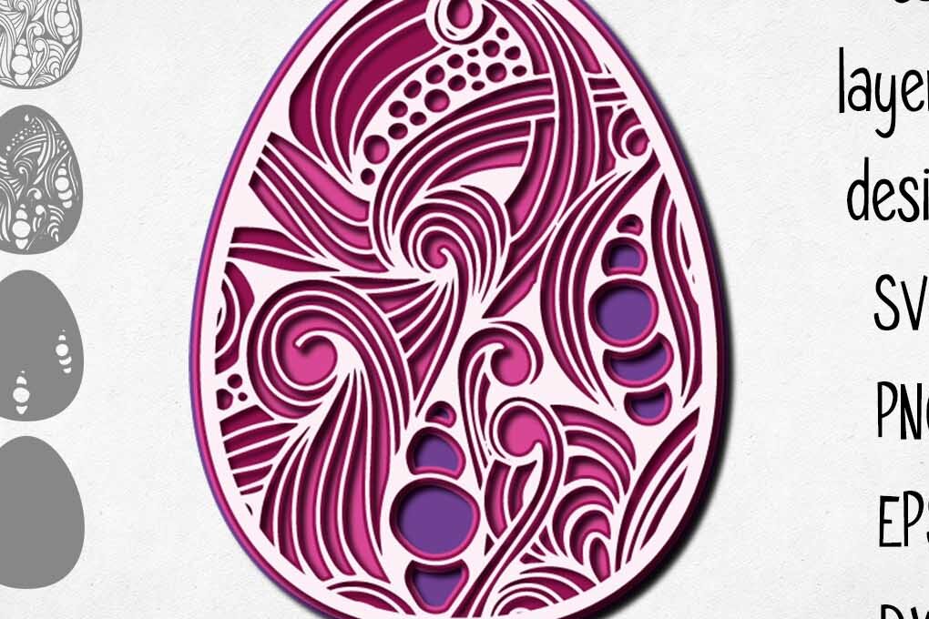 Σετ των 3 Intra απο ξύλο plywood 3mm-4mm πάχος - Πασχαλινό στολίδι - 3D Layered Δίασταση 6x6 cm INTRAFABR-9007421