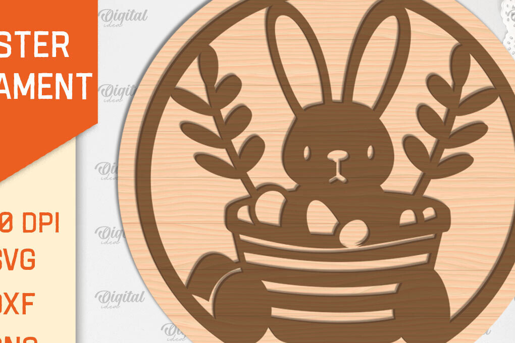 Σετ των 3 Intra απο ξύλο plywood 3mm-4mm πάχος - Πασχαλινό στολίδι Laser cut. Πασχαλινό γκόμενο Δίασταση 6x6 cm INTRAFABR-89689103