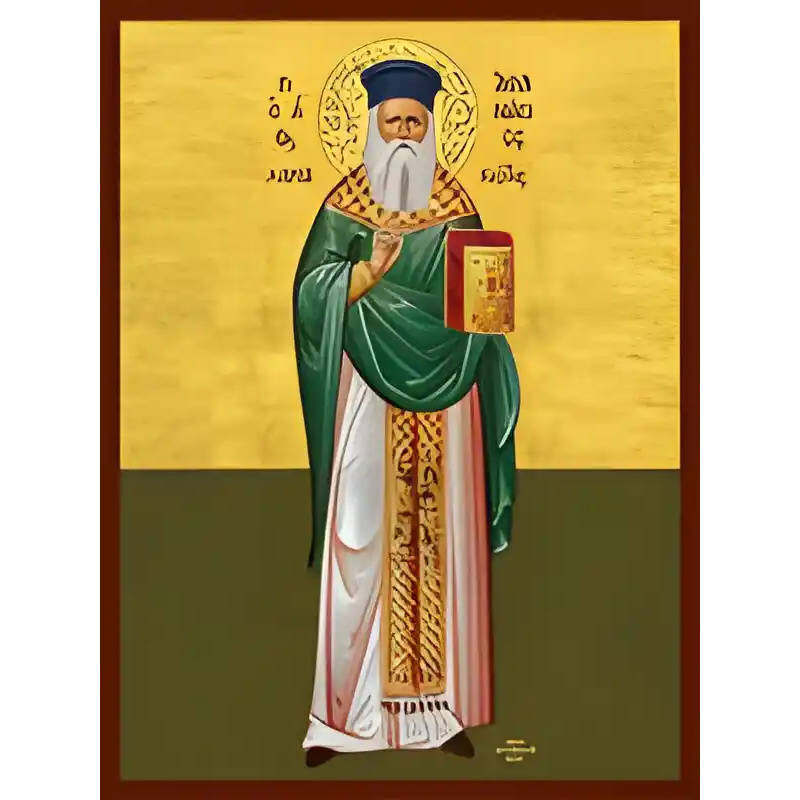 Εικόνα Ορθοδοξίας με περίγραμμα χρυσό σε ξύλο Φλαμουρίας  με  βάση Εικόνα ΑΓΙΟΣ ΑΘΑΝΑΣΙΟΣ ΧΑΜΑΚΙΩΤΗΣ, ΟΛΟΣΩΜΟΣ Χειροποίητη Ελληνορθόδοξη εικόνα του Ιησού Χριστού, Κρεμαστή πλάκα βυζαντινής τέχνης, χριστιανική τέχνη Διάσταση 40x30 cm (10,2x7,9 ίντσες)  INT