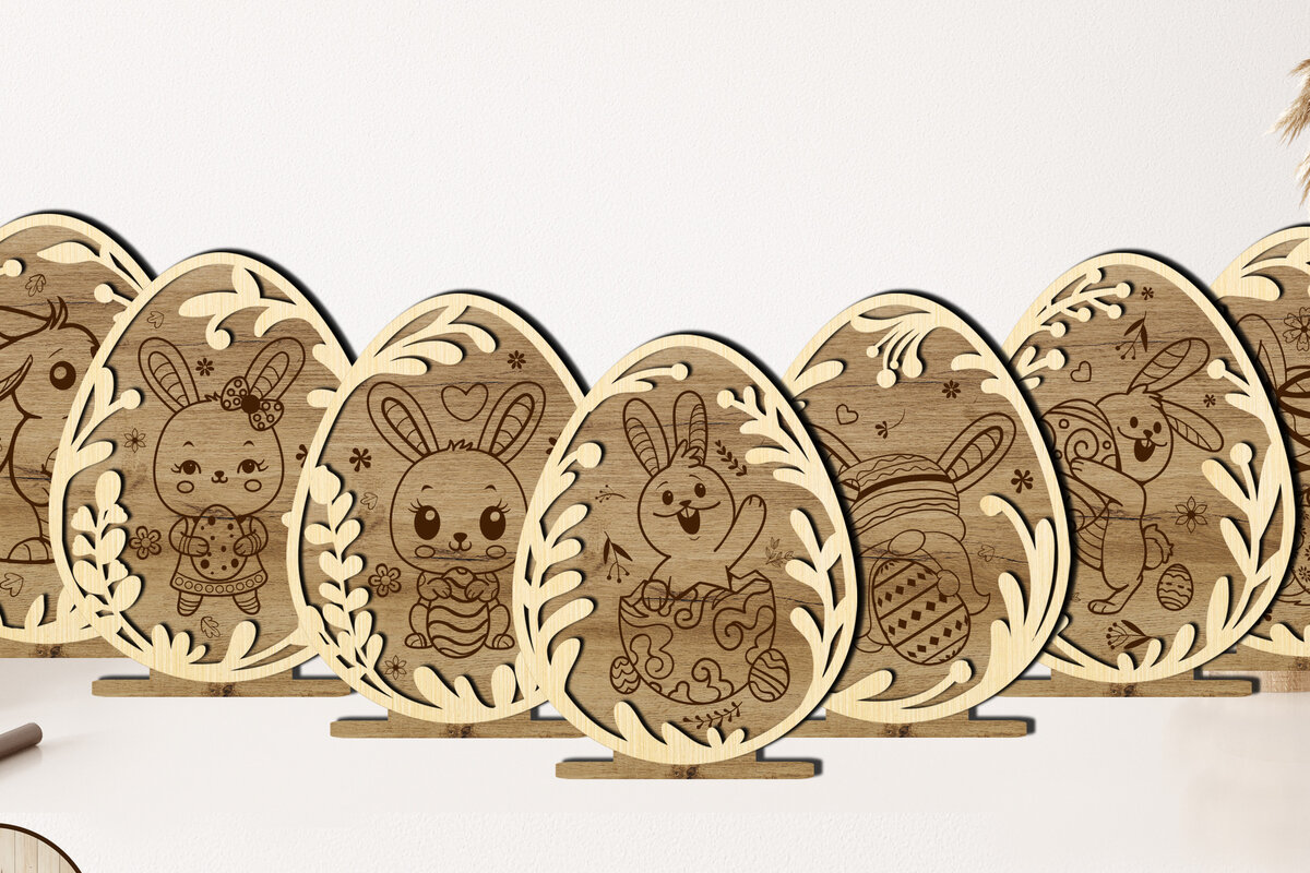 Σετ των 3 Intra απο ξύλο plywood 3mm-4mm πάχος - EASTER Paint Kit ΠΑΚΕΤΟ ΣΕΤ 9 τεμαχίων Δίασταση 5x6 cm INTRAFABR-24937649