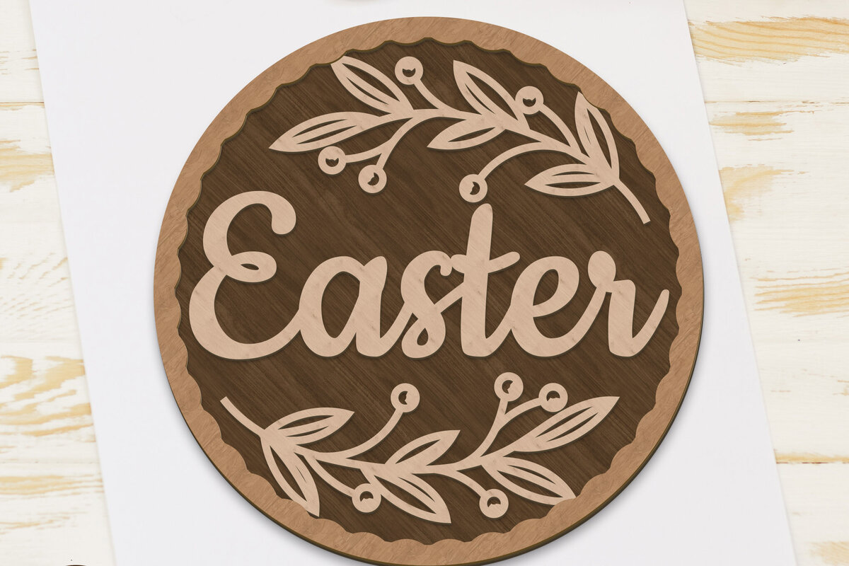 Σετ των 3 Intra απο ξύλο plywood 3mm-4mm πάχος - Πασχαλινό πάνελ Διακοσμητικό  κοπής με λέιζερ Δίασταση 5x5 cm INTRAFABR-90463090