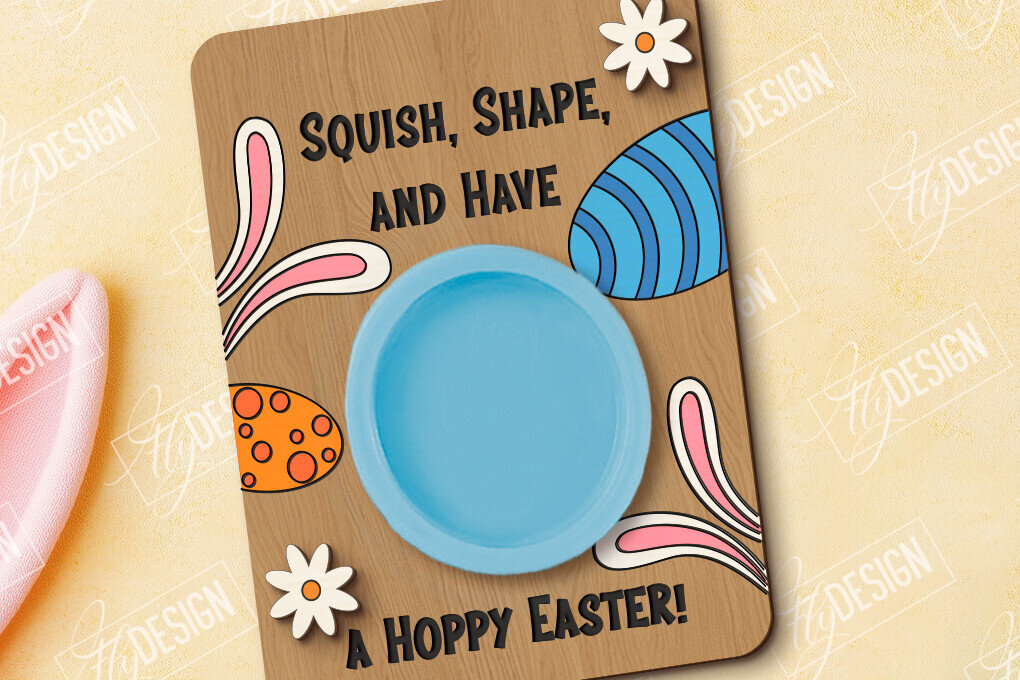 Σετ των 2 Intra απο ξύλο plywood 3mm-4mm πάχος - Δωροκάρτα Πασχαλινής Ζύμης |  CNC Δίασταση 15x15 cm INTRAFABR-117707945