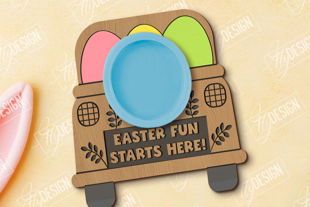 Σετ των 2 Intra απο ξύλο plywood 3mm-4mm πάχος - Δωροκάρτα Πασχαλινής Ζύμης |  CNC Δίασταση 15x15 cm INTRAFABR-117707961