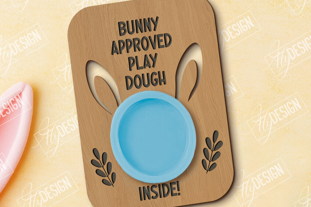 Σετ των 2 Intra απο ξύλο plywood 3mm-4mm πάχος - Δωροκάρτα Πασχαλινής Ζύμης |  CNC Δίασταση 15x15 cm INTRAFABR-117707983