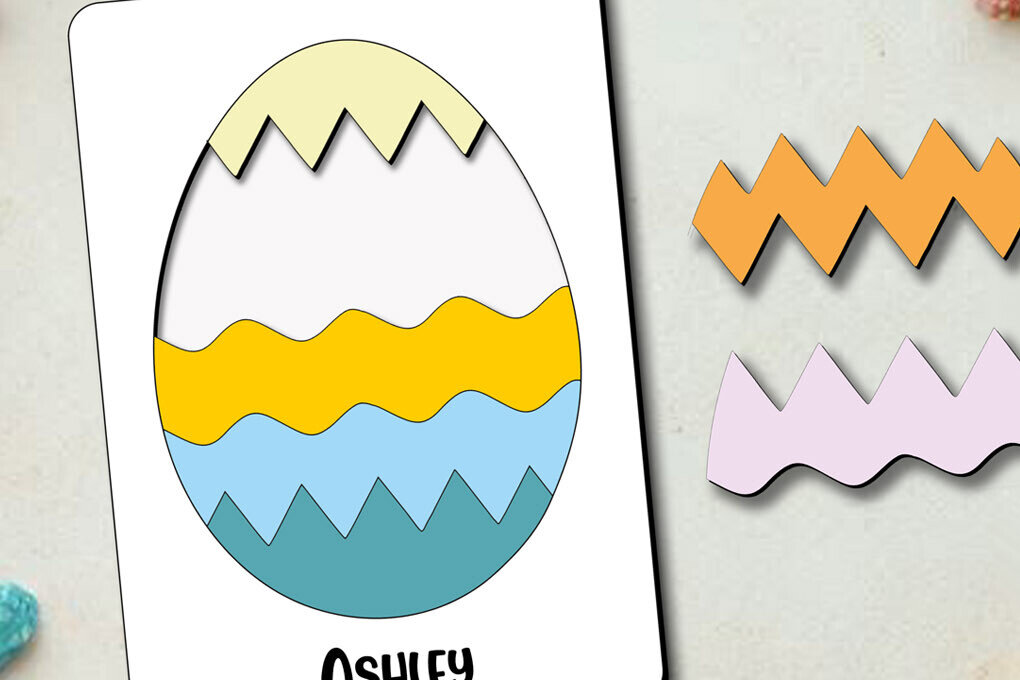 Σετ των 2 Intra απο ξύλο plywood 3mm-4mm πάχος - Πασχαλινά κύματα παζλ από το Παιδικό παιχνίδι Δίασταση 15x15 cm INTRAFABR-113881546