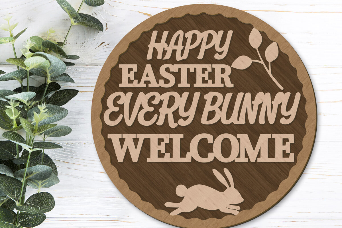 Σετ των 3 Intra απο ξύλο plywood 3mm-4mm πάχος - Πάσχα στρογγυλό πάνελ, πρότυπο χειροτεχνίας Δίασταση 5x5 cm INTRAFABR-90276684