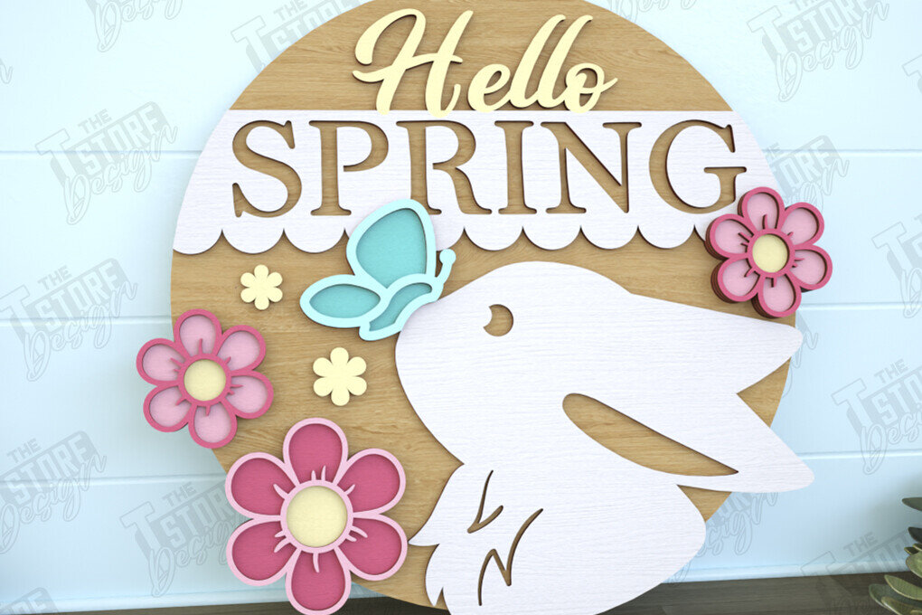 Σετ των 2 Intra απο ξύλο plywood 3mm-4mm πάχος - Πασχαλινή Στρογγυλή Πινακίδα | Καλό Πάσχα | CNC Δίασταση 15x15 cm INTRAFABR-116595882