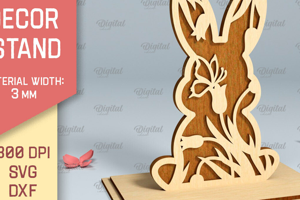 Σετ των 2 Intra απο ξύλο plywood 3mm-4mm πάχος - Πασχαλινό περίπτερο . Πασχαλινή διακόσμηση με λέιζερ Δίασταση 15x15 cm INTRAFABR-90890046