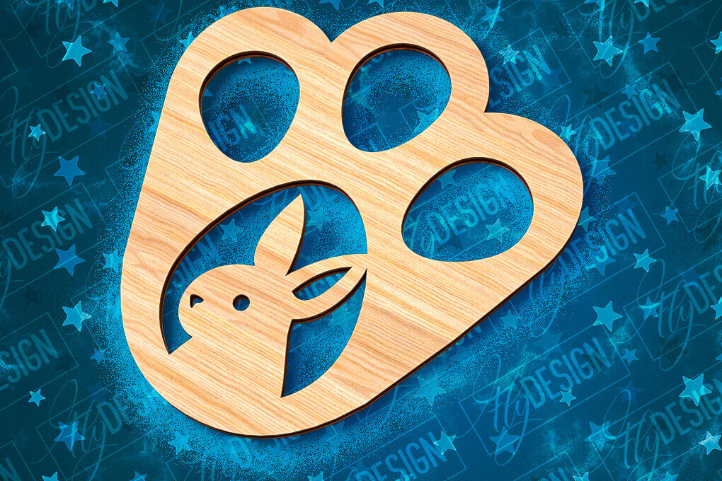 Σετ των 2 Intra απο ξύλο plywood 3mm-4mm πάχος - Πασχαλινό στένσιλ | Πασχαλινό σχέδιο Δίασταση 15x15 cm INTRAFABR-92127031