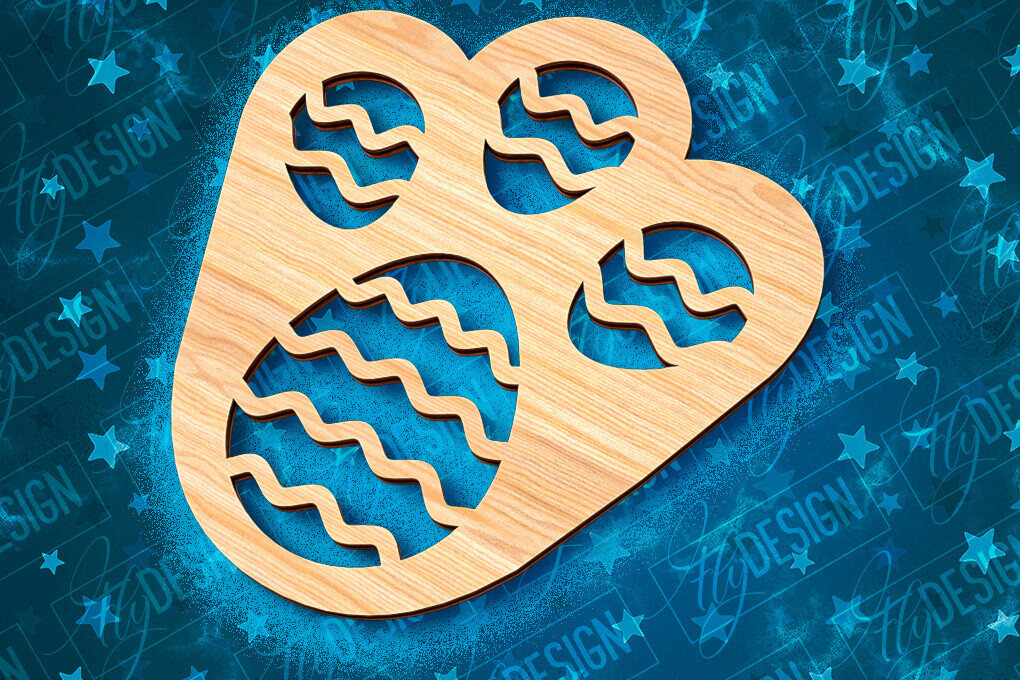 Σετ των 2 Intra απο ξύλο plywood 3mm-4mm πάχος - Πασχαλινό στένσιλ | Πασχαλινό σχέδιο Δίασταση 15x15 cm INTRAFABR-92127136