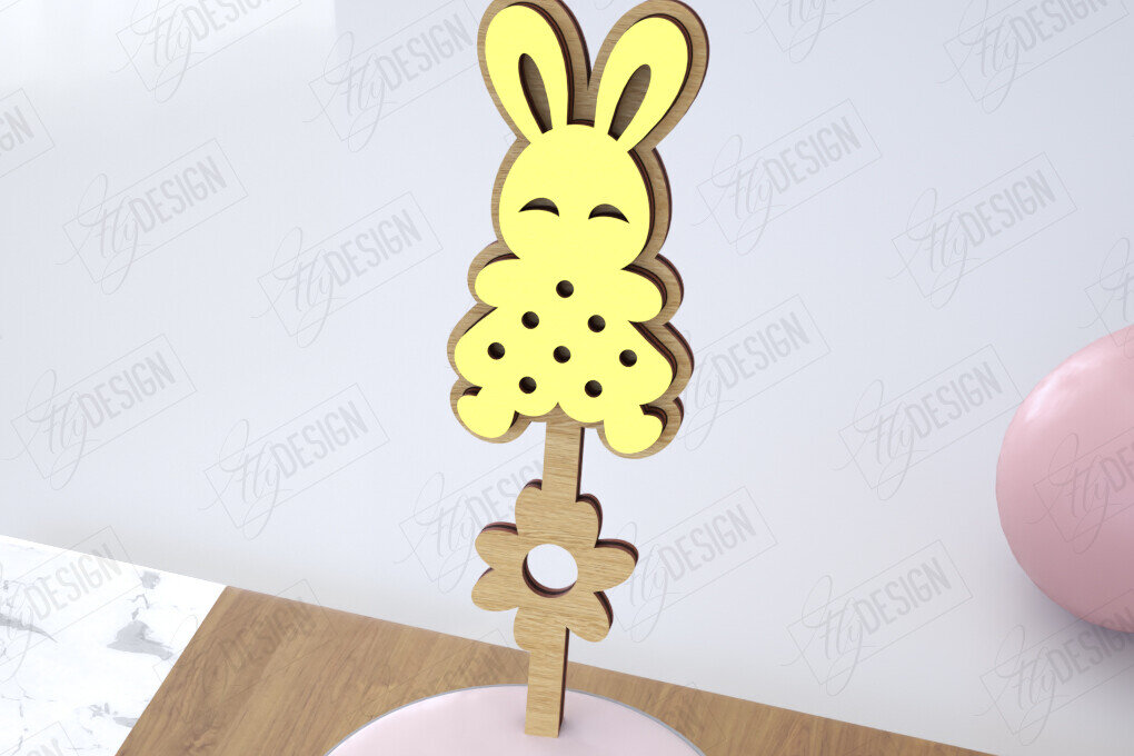 Σετ των 3 Intra απο ξύλο plywood 3mm-4mm πάχος - Πασχαλινά μπαστούνια για ανακατεύοντας ποτά | CNC Δίασταση 15x15 cm INTRAFABR-115762420