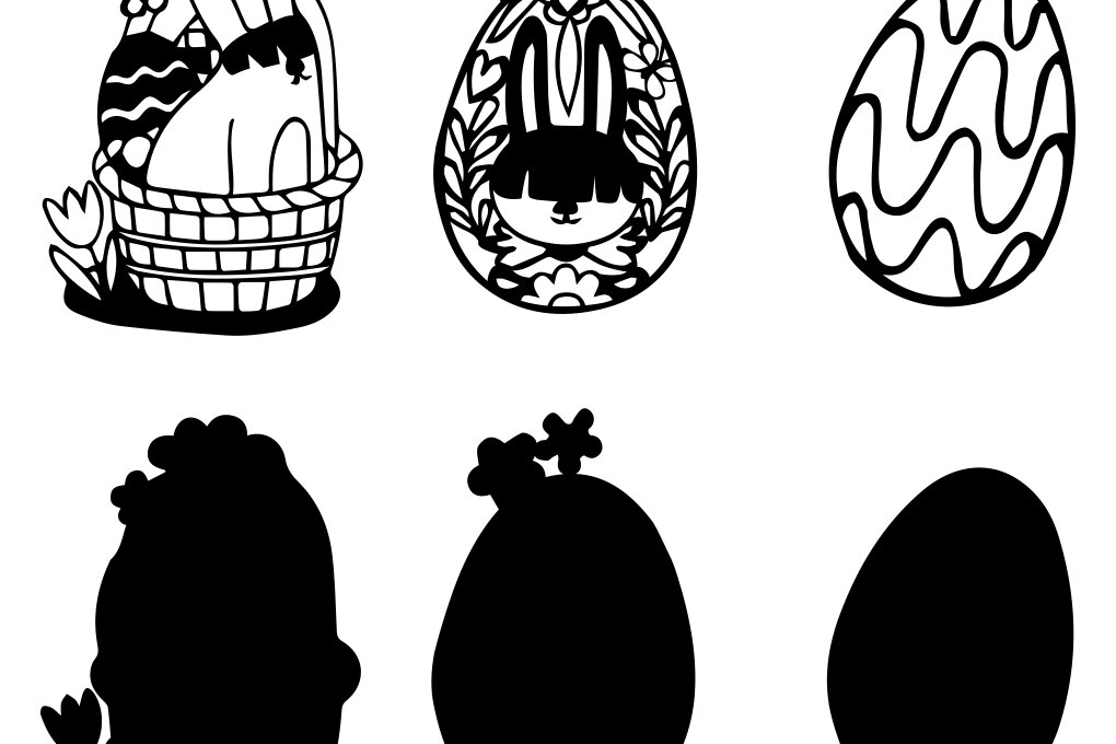 Σετ των 3 Intra απο ξύλο plywood 3mm-4mm πάχος - Πασχαλινό , Πασχαλινό Αυγό , Πασχαλινό Λαγουδάκι Δίασταση 3x3 cm INTRAFABR-63628268