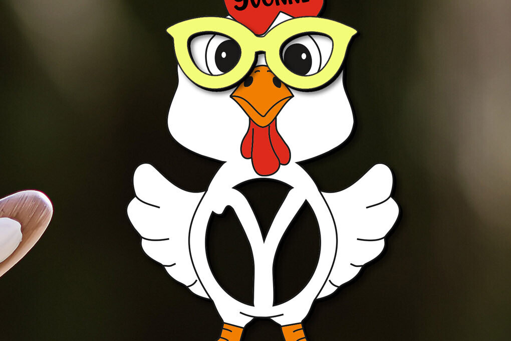 Σετ των 3 Intra απο ξύλο plywood 3mm-4mm πάχος - Πασχαλινό  Letter Y Όνομα καλαθιού κοτόπουλου Δίασταση 6x6 cm INTRAFABR-114000571