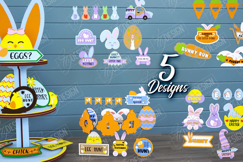 Σετ των 2 Intra απο ξύλο plywood 3mm-4mm πάχος - Πασχαλινό Δίσκο Δίσκος | Στρογγυλό σταντ Δίασταση 15x15 cm INTRAFABR-117879766