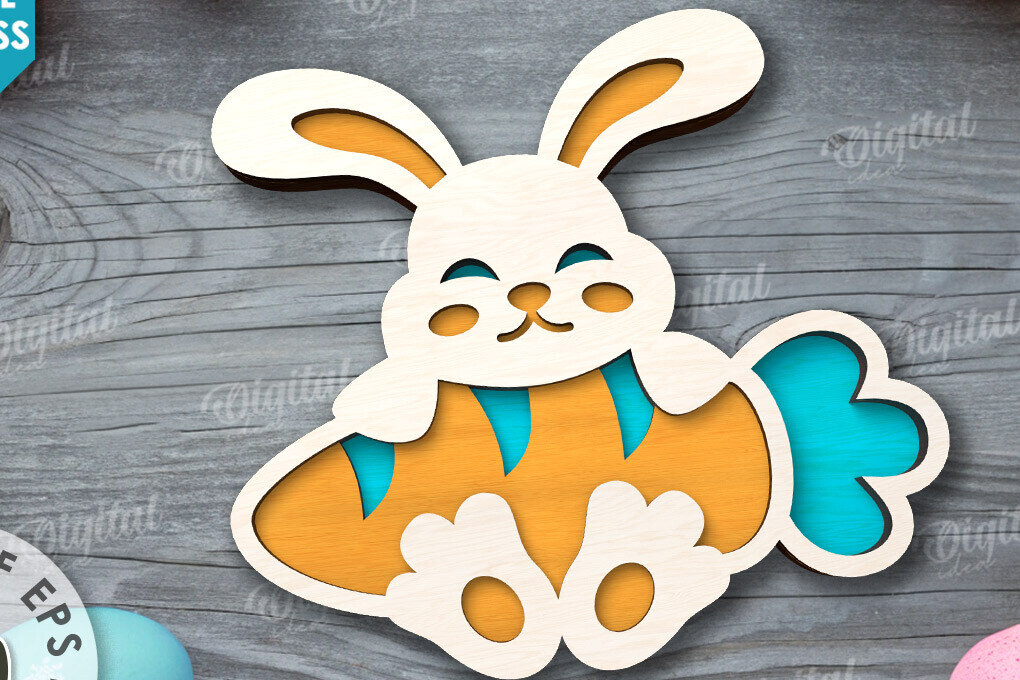 Σετ των 2 Intra απο ξύλο plywood 3mm-4mm πάχος - Πασχαλινός δίσκος με λέιζερ. Πασχαλινό  Δίασταση 15x15 cm INTRAFABR-116898654