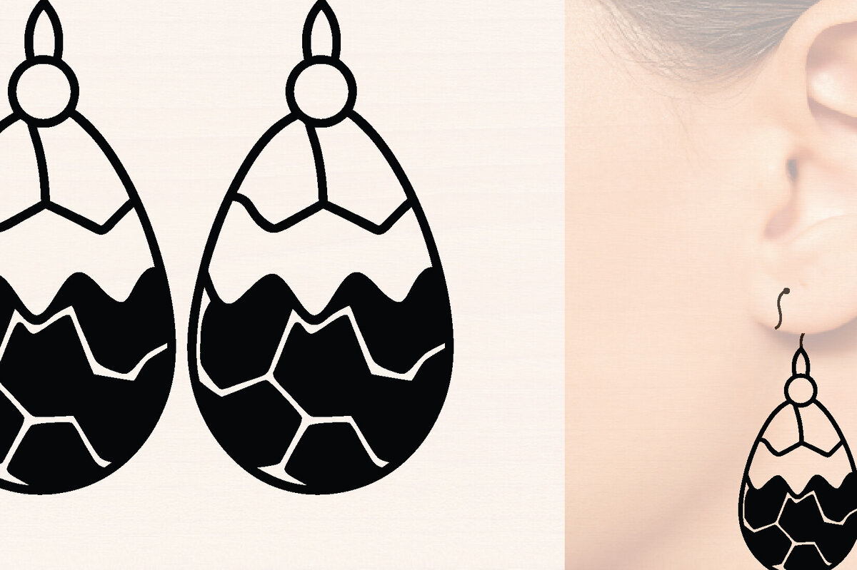 Intra απο ξύλο plywood 3mm-4mm πάχος - Πασχαλινά Ξύλινα Σκουλαρίκια Laser Cut  Δίασταση 3000x3000 cm INTRAFABR-116429227