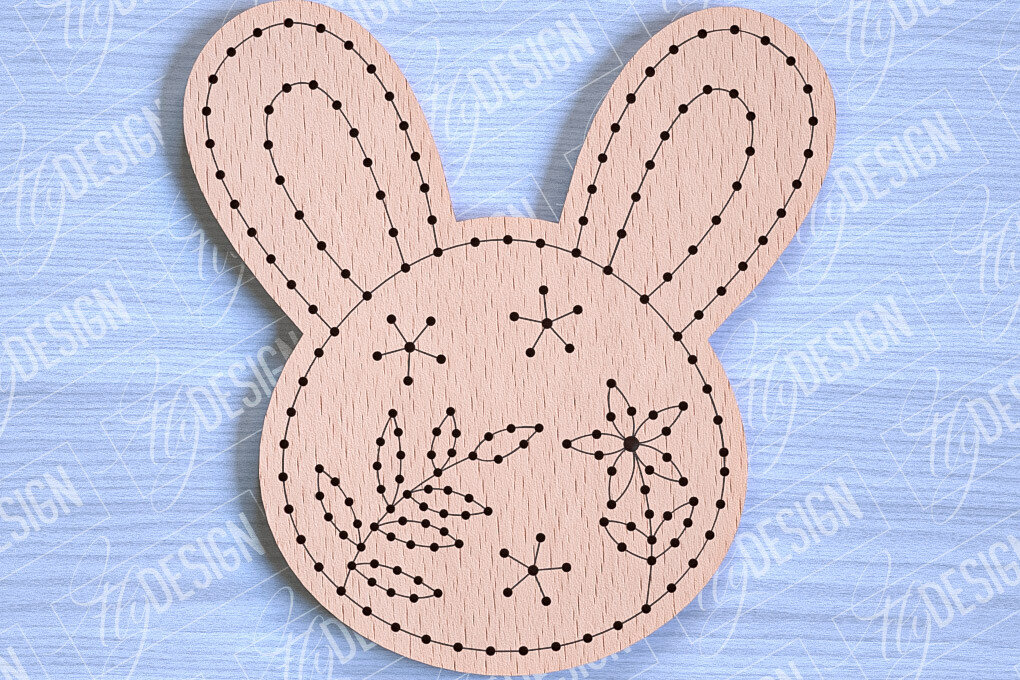 Σετ των 2 Intra απο ξύλο plywood 3mm-4mm πάχος - Πασχαλινά κενά κεντήματα με λέιζερ Δίασταση 15x15 cm INTRAFABR-90446752