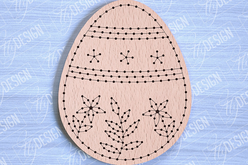 Σετ των 2 Intra απο ξύλο plywood 3mm-4mm πάχος - Πασχαλινά κενά κεντήματα με λέιζερ Δίασταση 15x15 cm INTRAFABR-90446569