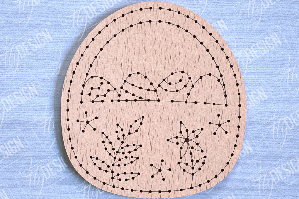 Σετ των 3 Intra απο ξύλο plywood 3mm-4mm πάχος - Πασχαλινά κενά κεντήματα με λέιζερ Δίασταση 15x15 cm INTRAFABR-90446700