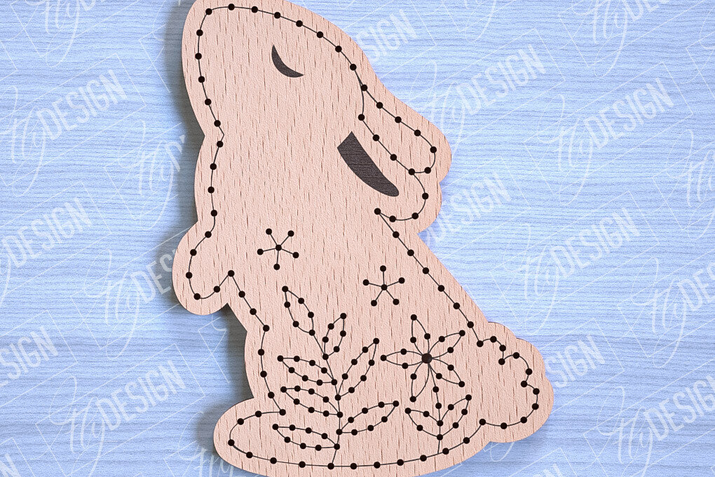 Σετ των 2 Intra απο ξύλο plywood 3mm-4mm πάχος - Πασχαλινά κενά κεντήματα με λέιζερ Δίασταση 15x15 cm INTRAFABR-90446536