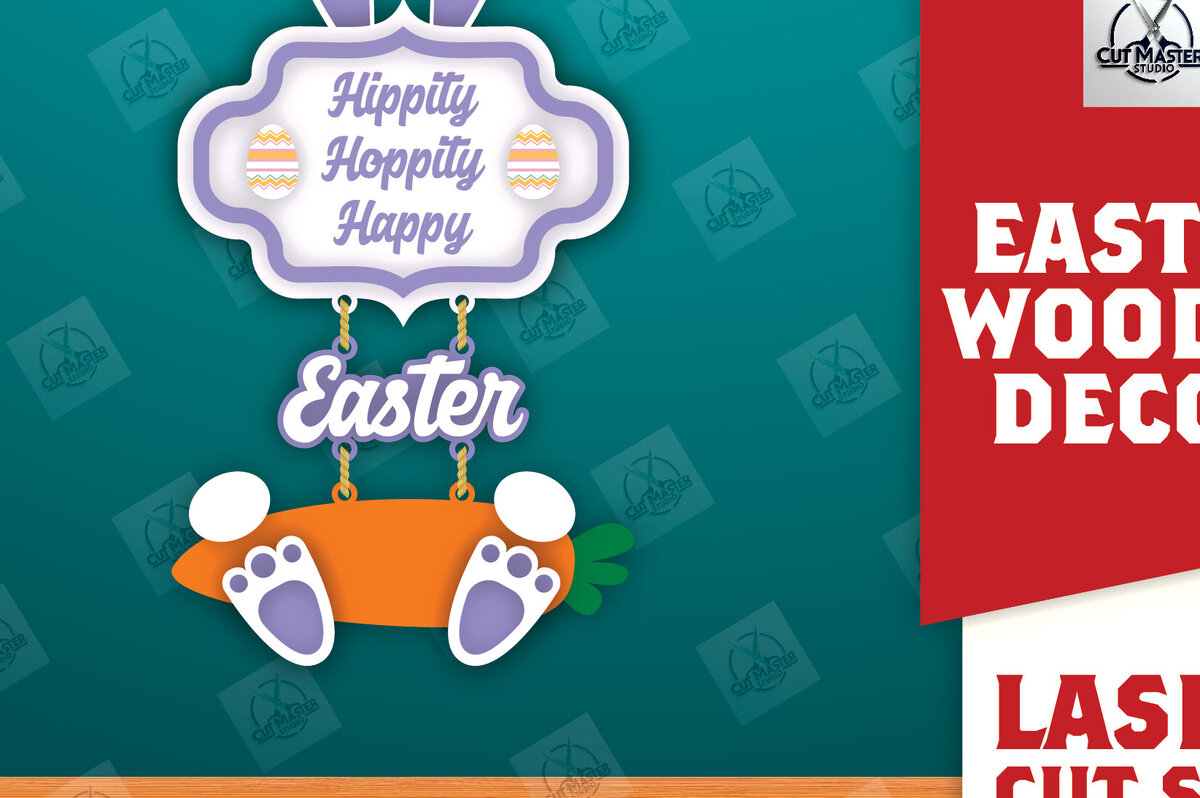 Σετ των 2 Intra απο ξύλο plywood 3mm-4mm πάχος - Πασχαλινή Ξύλινη Διακόσμηση Laser Cut  Δίασταση 15x15 cm INTRAFABR-117492057