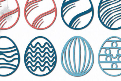 Σετ των 2 Intra απο ξύλο plywood 3mm-4mm πάχος - Πασχαλινό Ξύλινο Αυγό  Cut Bundle 1416 Δίασταση 15x15 cm INTRAFABR-115763834