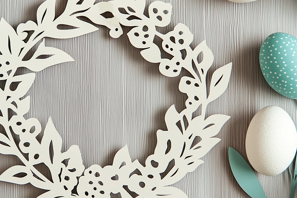 Σετ των 3 Intra απο ξύλο plywood 3mm-4mm πάχος - Πασχαλινά στεφάνια με Laser Cut  Cut File Δίασταση 4x4 cm INTRAFABR-117639097