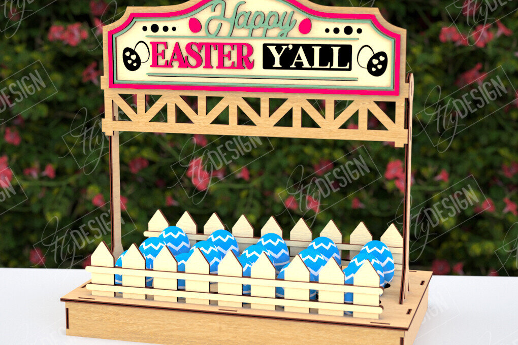 Σετ των 2 Intra απο ξύλο plywood 3mm-4mm πάχος - Στάση αυγών για το πασχαλινό πακέτο | Αυγοθήκη Δίασταση 15x15 cm INTRAFABR-118280439